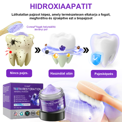 Cvreoz® Fogápoló Ásványi Por — 🦷Vége a lüktető fogfájásnak, érzékeny fogaknak és gyenge zománcnak, már az első használatok után (FDI ajánlott)