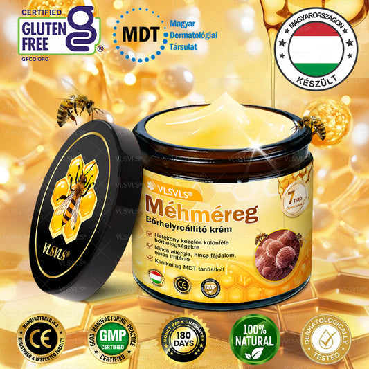 ⭐VLSVLS® Méhméreg Bőrhelyreállító Krém (👨‍⚕‍CE jóváhagyott)