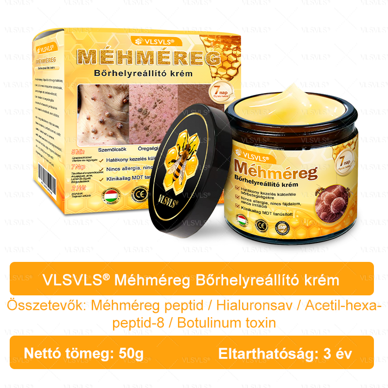 💎 VLSVLS® Méhméreg Bőrhelyreállító Krém 🔥 UTOLSÓ NAP – 80% KEDVEZMÉNY