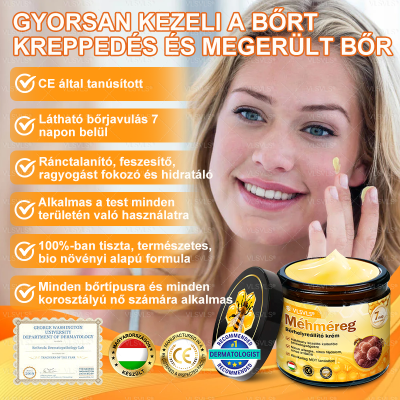 💎 VLSVLS® Méhméreg Bőrhelyreállító Krém 🔥 UTOLSÓ NAP – 80% KEDVEZMÉNY