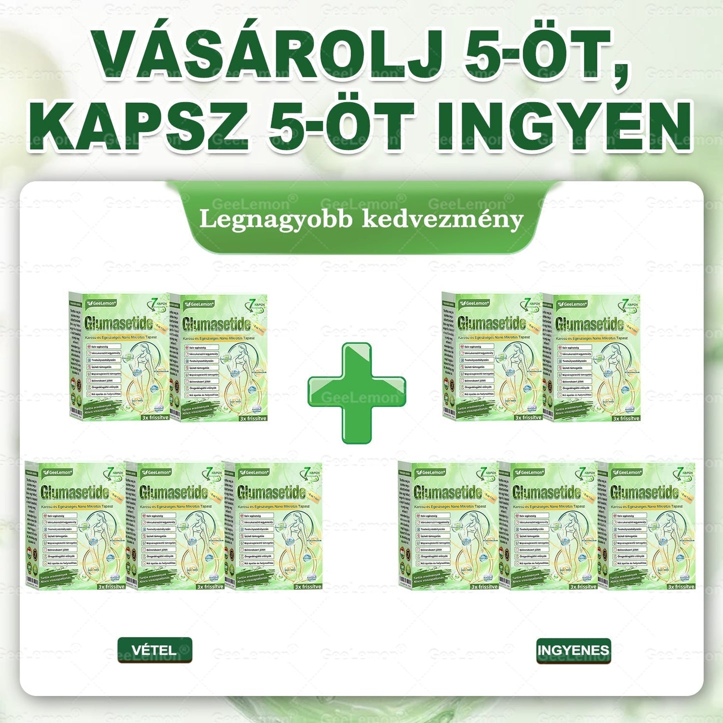 Ajánlott a Semmelweis Kórház által · BENU hivatalos üzlet| 👩‍⚕️ 𝐆𝐞𝑒𝐿𝑒𝐦𝐨𝐧® Glumasetide 8 az 1-ben Karcsú és Egészséges Nano Mikrotűs Tapasz